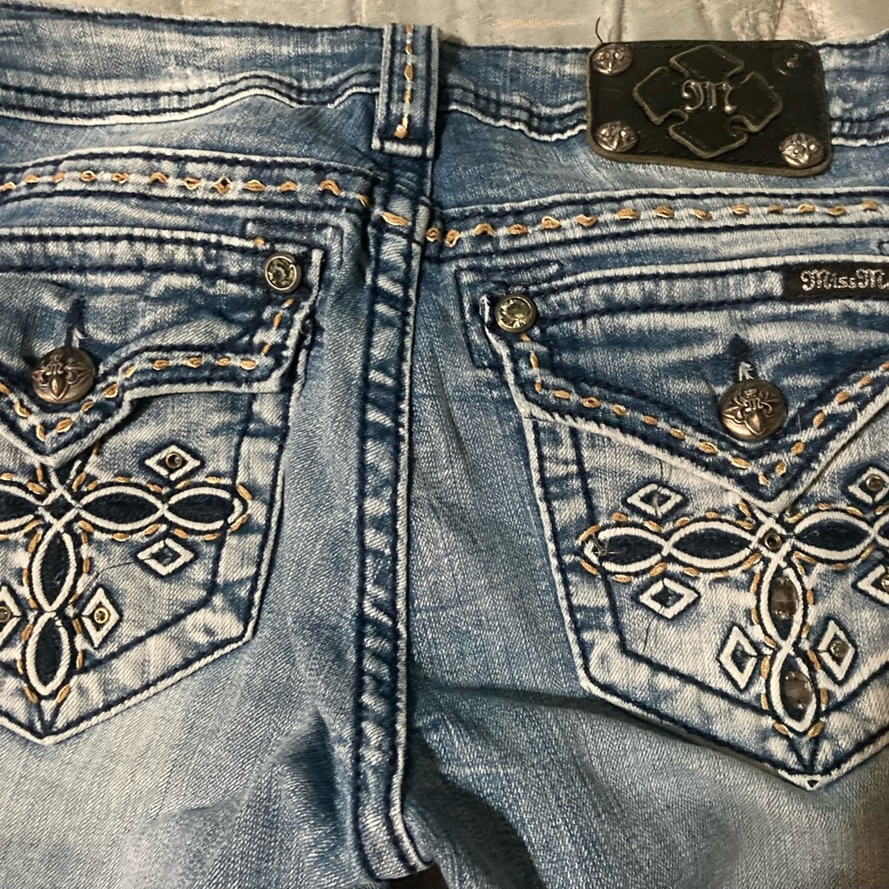 Miss Me mid-rise bootcut jeans with bling